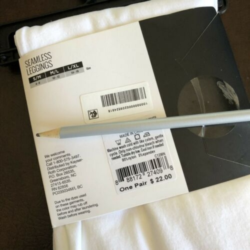 🦋NWT Hue First Looks Seamless Footless Leggings - Picture 4 of 4